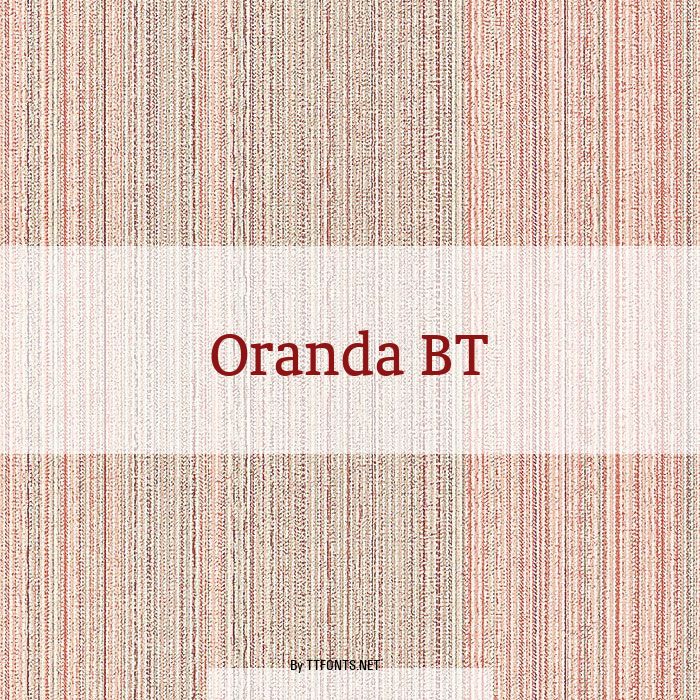 Oranda BT example